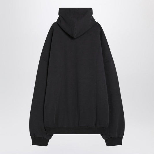 Balenciaga バレンシアガ光学黒い洗った特大のパーカー - Image 1