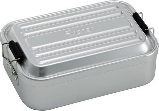 Skater AFT10B-A Aluminum Lunch Box, Fluffs Easily, Large Capacity, 33.8 fl oz (1000 ml), Men’s, Silver
