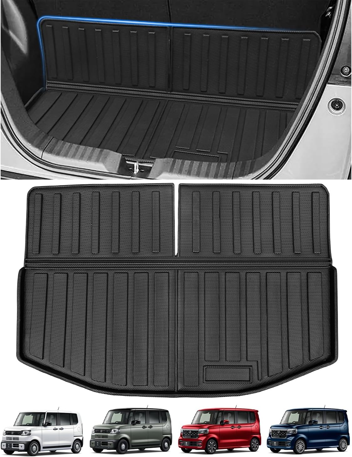 Honda New Model NBOX JOY JF5 JF6 Luggage Mat N Box Joy Trunk Mat 3D JF5 JF6 Luggage Mat n Box Luggage Tray Folding TPE Material 2023.10 ~ Present Genuine Replacement Vehicle Specific Design Stain