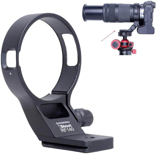 iShoot Metal Lens Support Collar, Lens Bracket Collar, Tripod Socket, Camera Ring Style Tripod Mount, Tripod Mount Ring, Compatible with Canon RF 100-400mm f/5.6-8 IS USM, Bottom is Quick Release