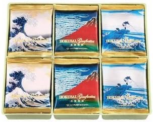 Tokyo Gogudo Tokyo Fujetsudo Confectionery Gift, Assorted Present, Individually Packaged, Hokusai Gofret, Pack of 24