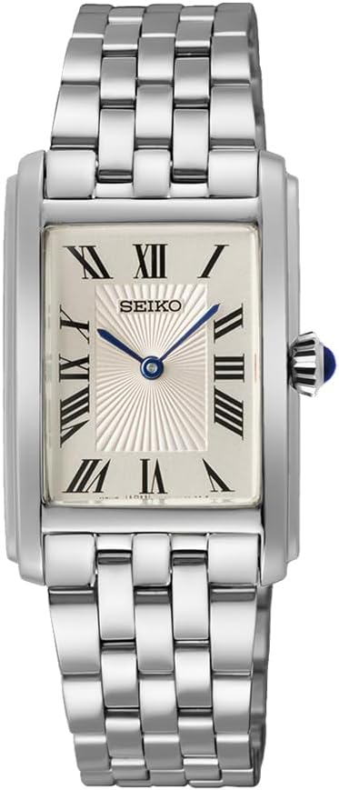 Seiko SWR083 Women's Wristwatch, Rectangle Face, Quartz, Silver, Bracelet Type
