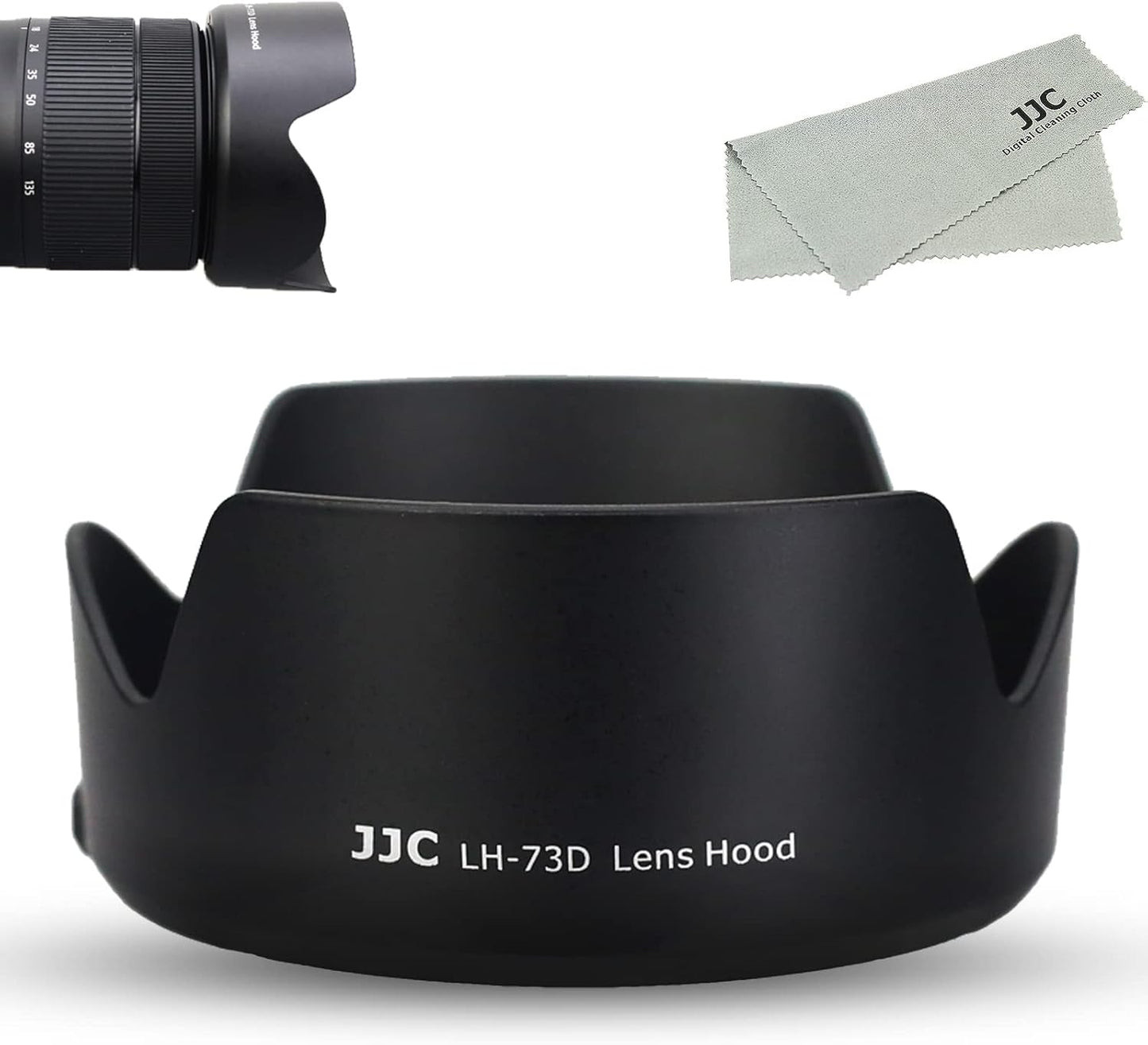 JJC EW-73D Reversible Lens Hood for Canon RF 24-105mm F4-7.1 IS STM & EF-S 18-135mm F3.5-5.6 IS USM Lens Compatible with Canon EOS R5 R6 RP R 90D 80D 77D