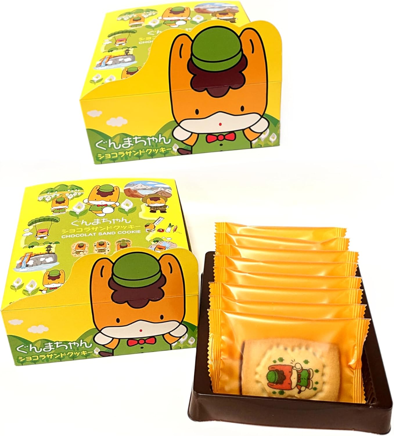 Gunma-chan Chocolate Sandwich Cookies, 8 Pieces (2 Boxes)