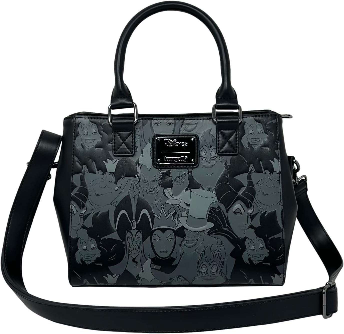 Loungefly Disney Villians Full Print Shoulder Bag, Black, Medium