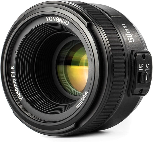 YONGNUO Nikon YN50mm F1.8N Monofocal Lens Nikon F-Mount Full Size Standard Lens D5 Series, D4 Series, D850, D810 Series, D800 Series, D750 Series, D700, D610, D600, D500, D300 Series, D7500, D7200,