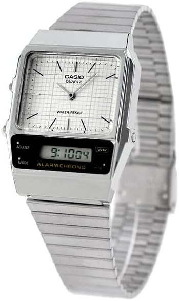 Casio AQ-800E-7A Classic Chippukashi Quartz Men's Women's Watch, white, Bracelet Type
