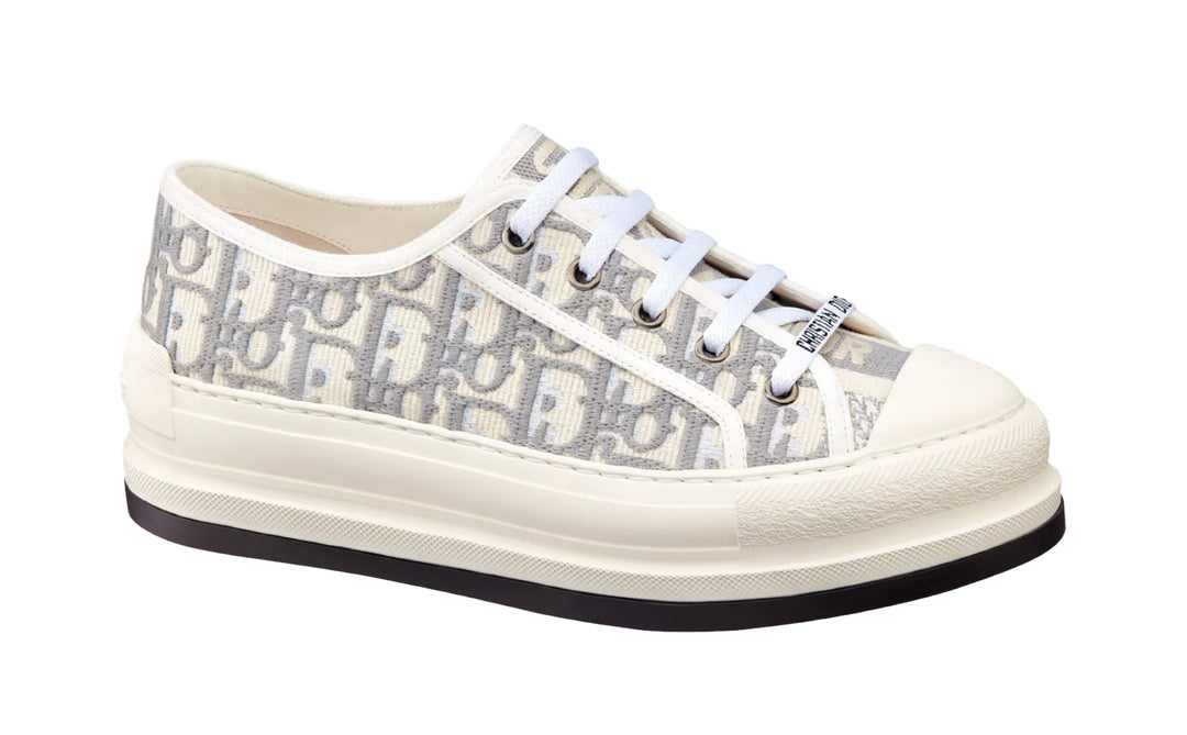 DIOR 'STONE GREY' OBLIQUE EMBROID SNEAKERS