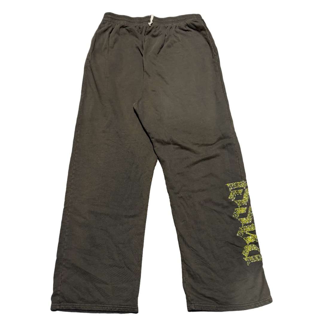 BOSSI 'YELLOW FLAMES' VINTAGE GREY SWEATPANTS