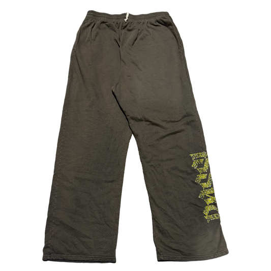 BOSSI 'YELLOW FLAMES' VINTAGE GREY SWEATPANTS