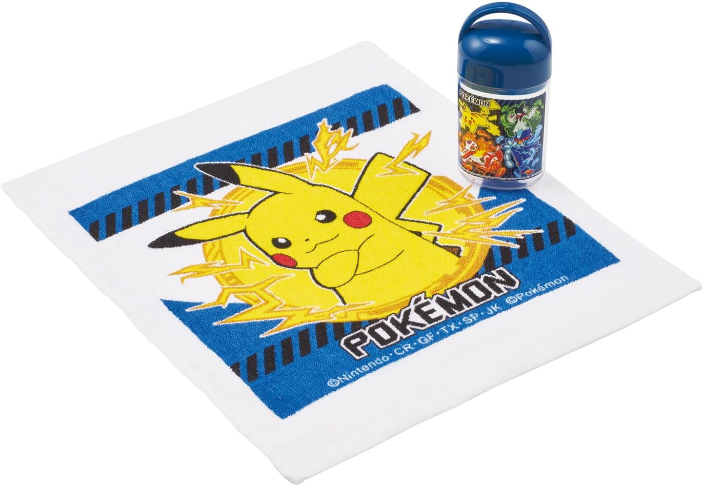 Skater Napkin Set with Case for Kids, Japan-Made, Pokemon 25, Boy OA5AG-A