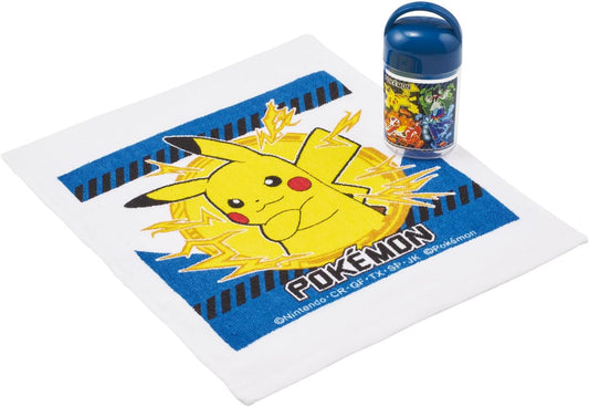 Skater Napkin Set with Case for Kids, Japan-Made, Pokemon 25, Boy OA5AG-A