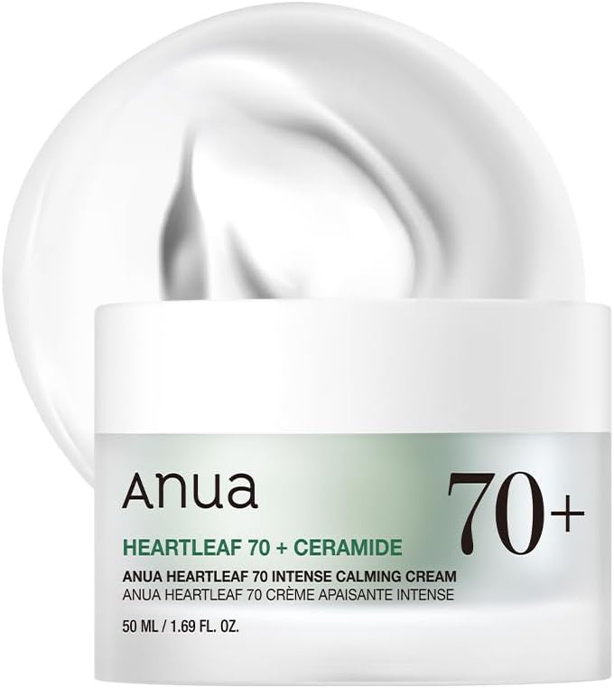ANUA Dokudami 70 Intense Calming Cream, 1.7 fl oz (50 ml), Moisture Moisturizing Care, Plenty of Moisturizing, Dry Skin, Mixed Skin, Heartleaf Cream, Skin Care, Moisturizing Cream, Korean Cosmetics