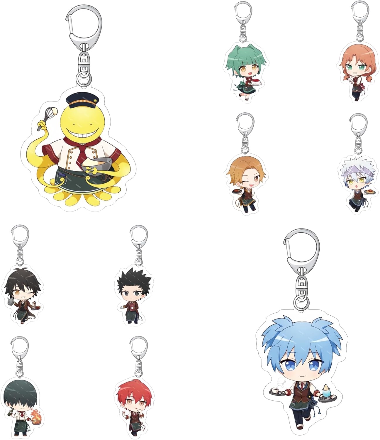 [zaroelly] 暗殺教室 グッズ キーホルダー ペンダント アクリル 殺せんせー アニメグッズ キーチェーン つるし飾 鍵 ペンダント かばん掛け 飾り 車のキー 携帯ストラップ 装飾品 通学 通勤 非公式 [並行輸入品]