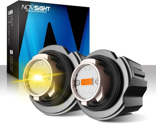 Novsight L1B LED Fog Lamp, White (9000 LM/6,500k), Memory Function, Vehicle Inspection Compatible, DC 9-18 V, 2 Sets Included, New Model Genuine LED, Explosion, Replacement Bulb, Custom Parts for