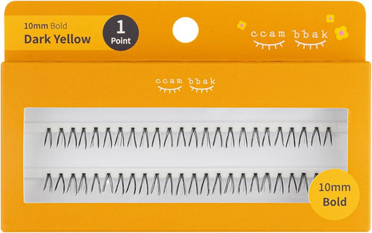 CCAMBBAK Kampak Bold Partial False Eyelash Eyelash Extensions Semi-Permanent Idle Type 0.4 - 0.5 inches (10 - 12 mm) Eyelash Self False Eyelashes, Natural, Popular, DIY False Eyelashes (0.4 inch (10