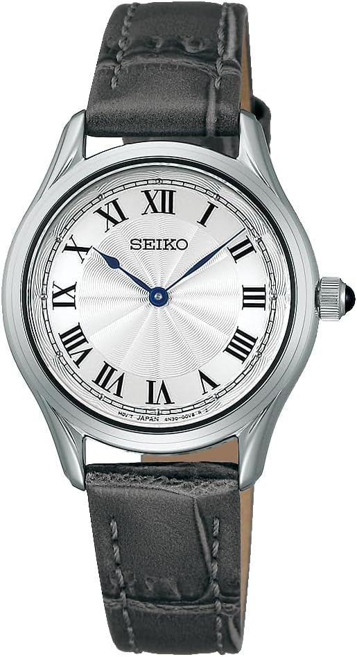Seiko Selection Nano Universe Collaboration Round Watch, Case: Silver, Dial: Silver, Band: Grey, 1 piece, Round Quartz