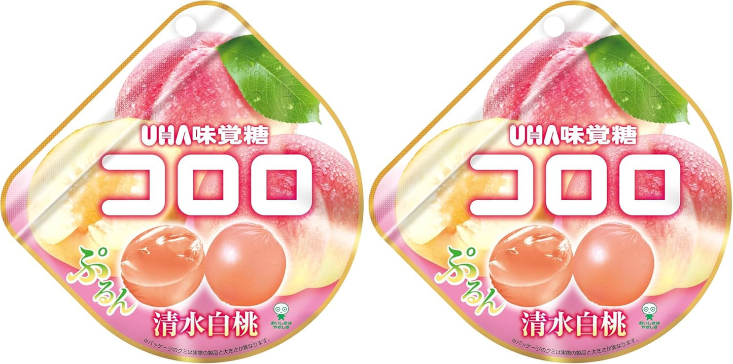 UHA Flavor Sugar, Coloro, Pure Water White Peach, 1.4 oz (40 g) x 6 Bags (2)