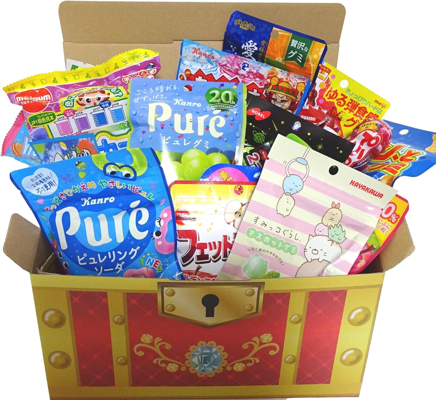 【Assorted Gummies 50-piece Enjoyment Set】 Taste Comparison Assortment Snacks Popular Assortment Prizes Birthday Present Christmas Gift piqueshimo Original Treasure Box (Kingdom)