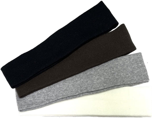 Turban Japanese Cotton Fabric 2.0 inches (5 cm) Hair Band (Black, Brown, Gray, Ivory)