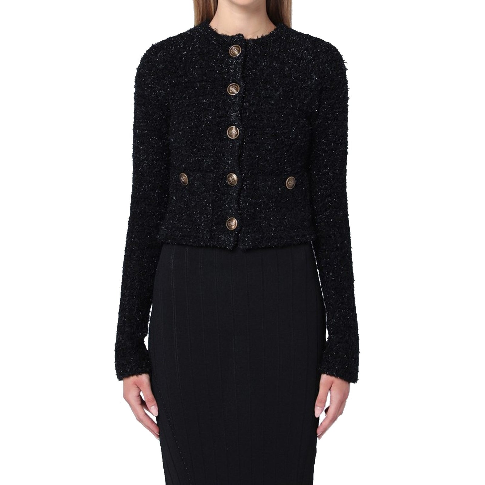 Balenciaga CropBoucléKardigan - Image 1