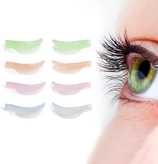 happykau Eyelash Lifting Silicone Pads Perma Pads 8 Pieces 4 Sizes Reusable Eyelash Perm Rod Extender Perma Cushion Eyelash Lifting Shield Professional Eyelash Lift Tool Eyelash