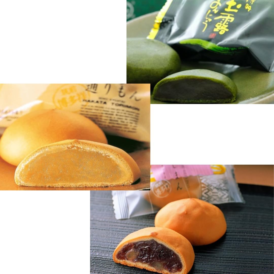 Meigetsudo Nigiyakkashu, Hakata Dorimon, Hakata Gyokuro Manju, 3 Types, 12 Pieces (1 Box), Fukuoka Souvenir, Monde Selection, Gold Prize Winner