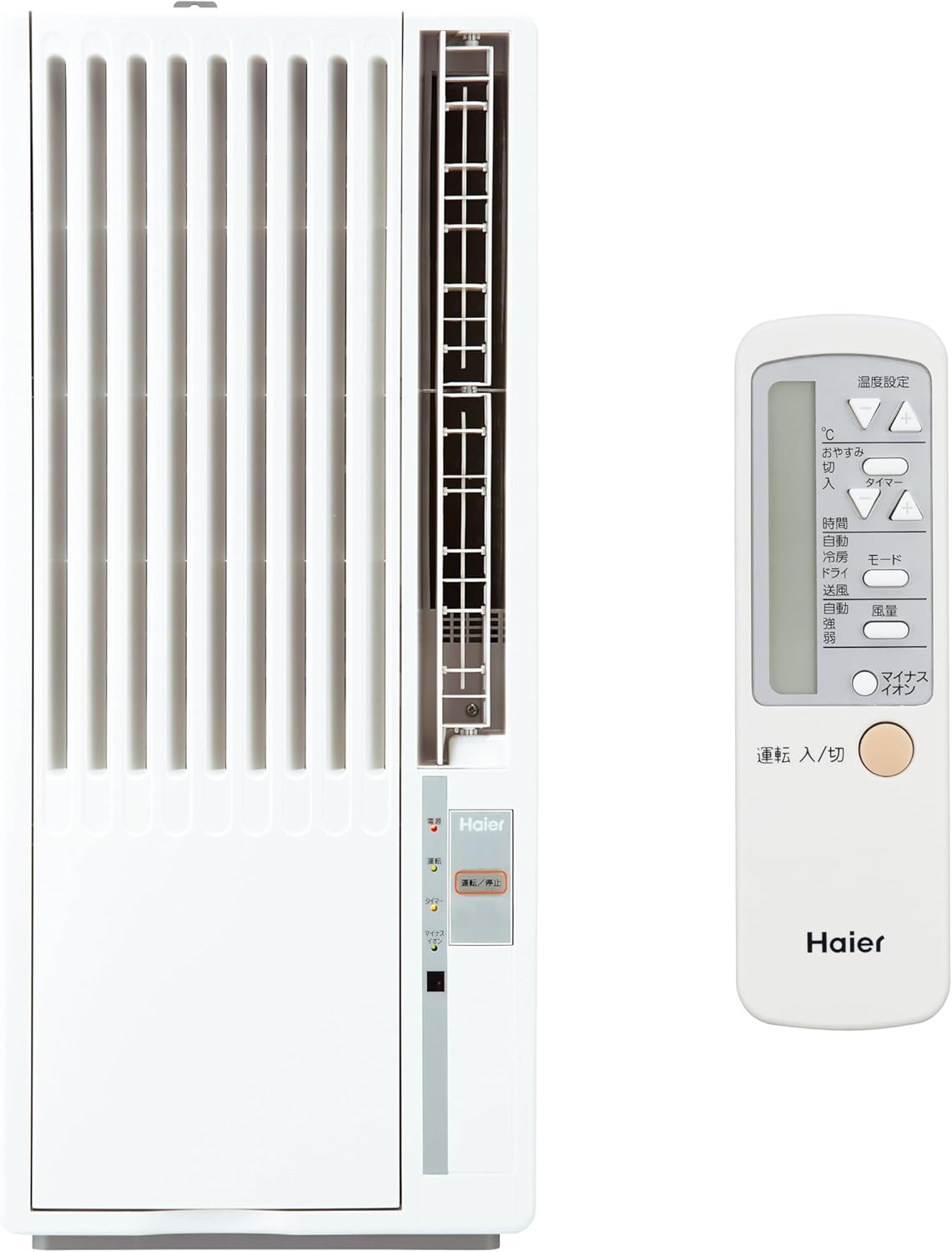 Haier JA-W16AM(W) 26-Year Model Air Conditioner for Windows, 10.6 to 15.7 sq ft (4 to 7 tatami mats), For Air Conditioning, No Construction Required, Easy Installation, Interior Drying, Non-Drenching Negative Ion LCD Remote Control, White