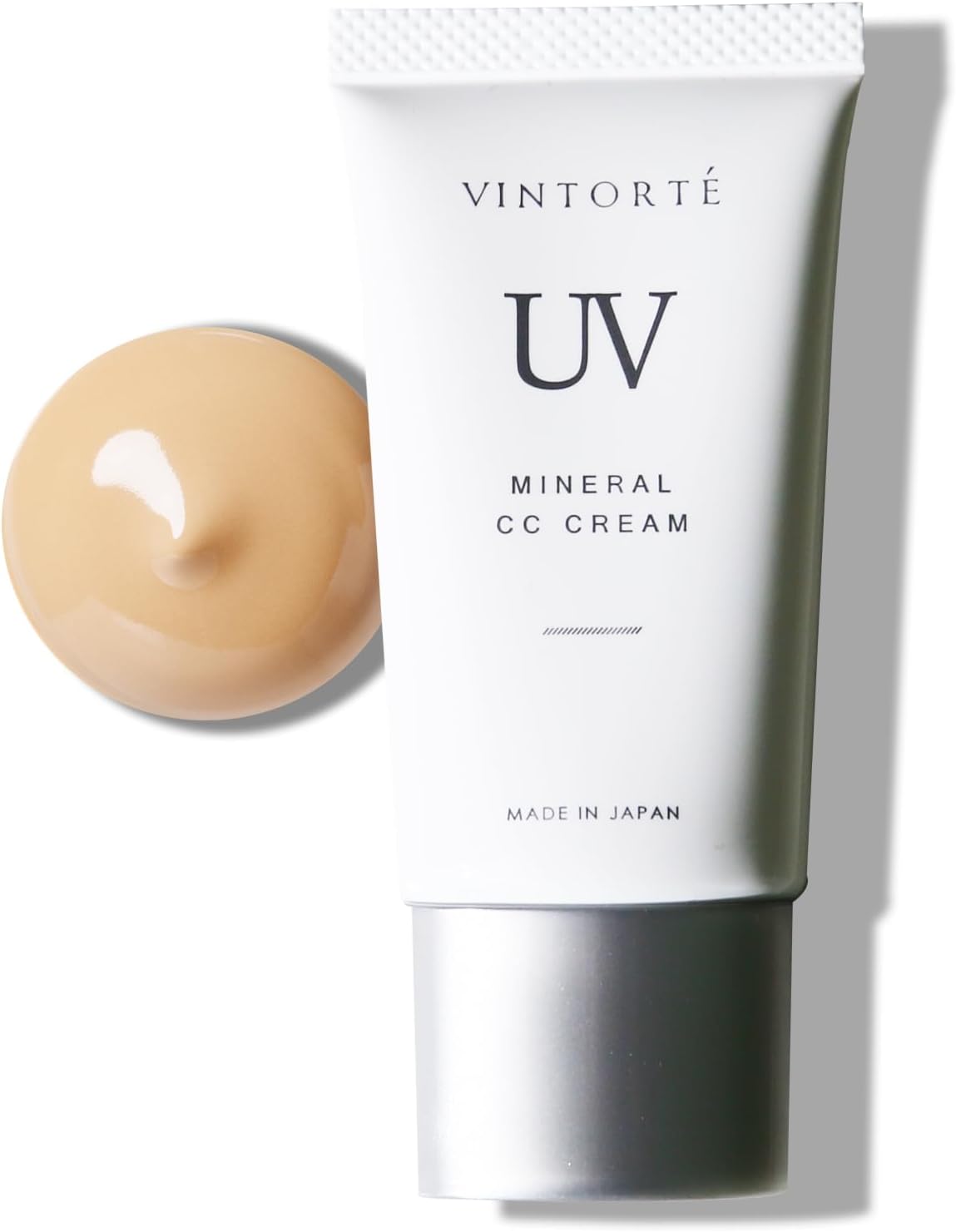 VINTORTE Mineral CC Cream, CC Cream, Additive-Free, Sunscreen, Face, Foundation SPF50+, PA++++, Sensitive Skin, Vantlete V-UVcc