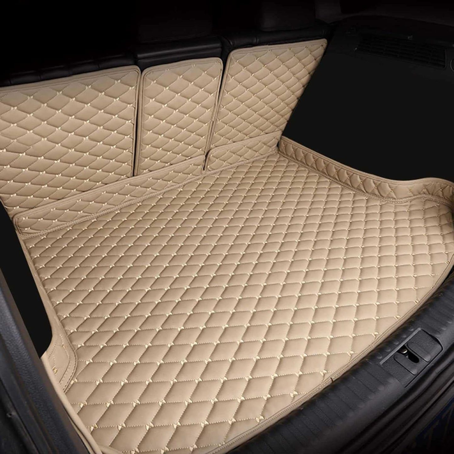 Compatible with Toyota New Prius 60 Series Luggage Mat, 3D Cargo Mat, Prius 60 Series Car Specific Design, Trunk Mat, XPE, Leather Material, Waterproof, Stain Resistant, Abrasion Resistant, Easy
