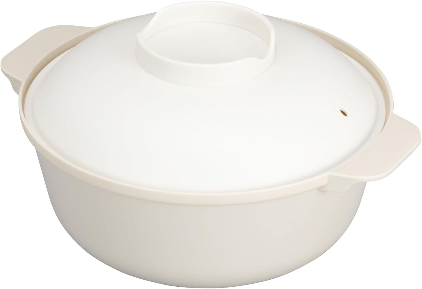 CBJAPAN Microwave Cooking Pot, Ramen, Donburi, Noodle Maker, Ivory Microwave Oven Easy Cooking Pot, Atomico