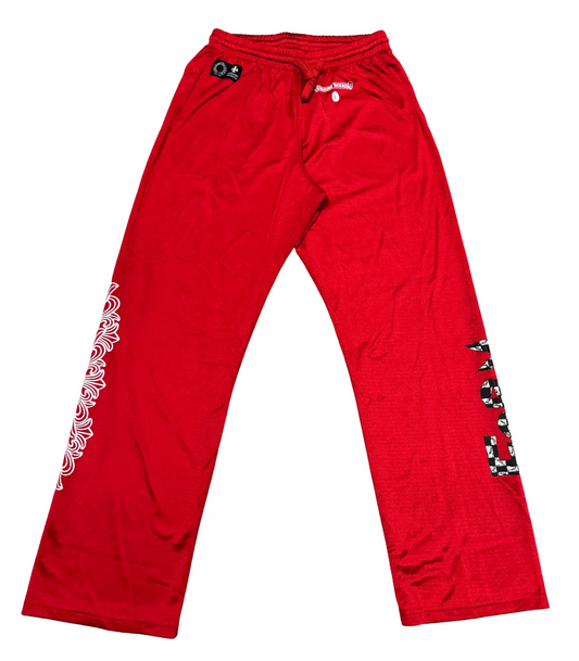CHROME HEARTS MATTY BOY '99 FORM' RED MESH PANTS