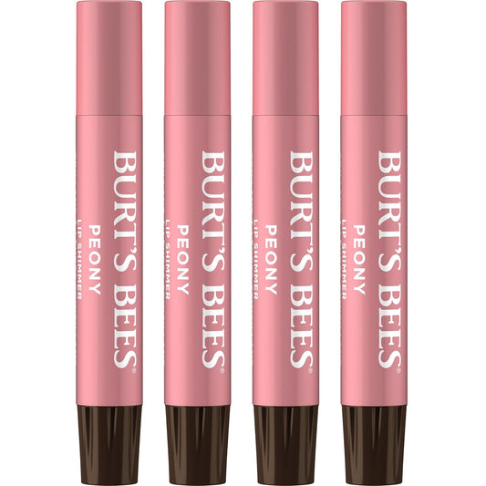 Burt's Bees Shimmer - Juego de tintes labiales, regalos para el día de la madre, barra de bálsamo labial tintado, hidratante para hidratación durante todo el día con acabado pigmentado brillante de