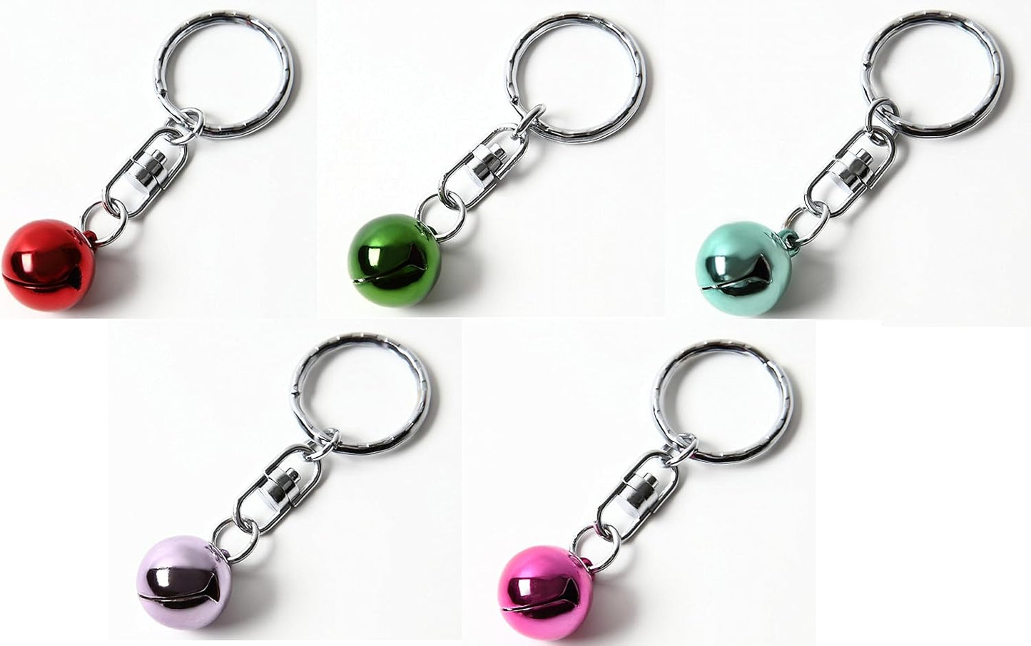 Airself Bell Tin Holder Keychain Color Bell (Set of 5)