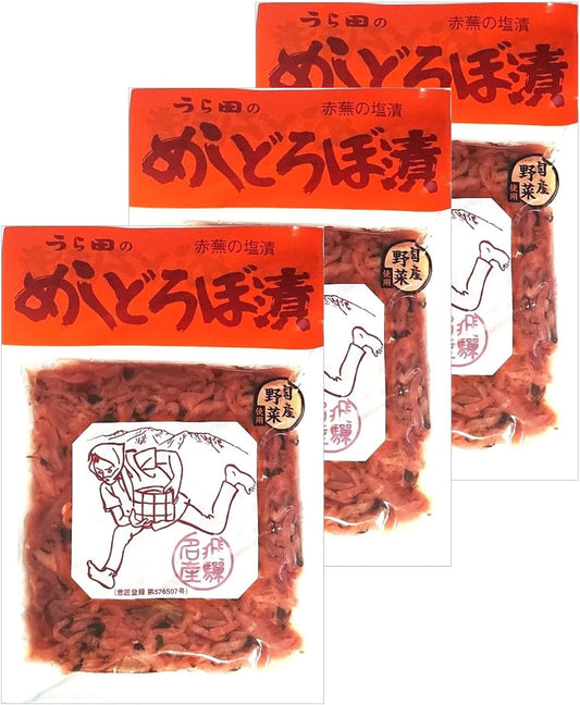 Matsuko's Unknown World Meshidorobo Pickles 120g (4.2 oz) Urata Red Turnip Pickles Meshidorobo Rice Companion (120, 3, bags)