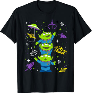 Disney y Pixar Toy Story Pizza Planet Aliens Collage Camiseta