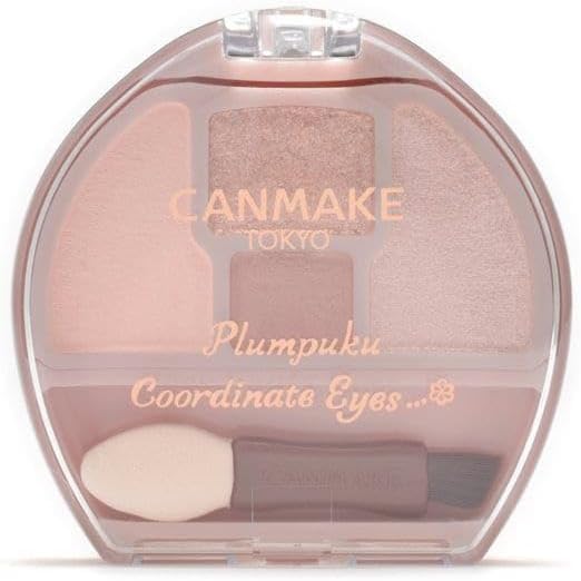 Canmake Plan Puku Corde Eyes 0.05 oz (1.4 g) Eye Shadow for Teardrop Bags (01 Apricot Plan Puku)
