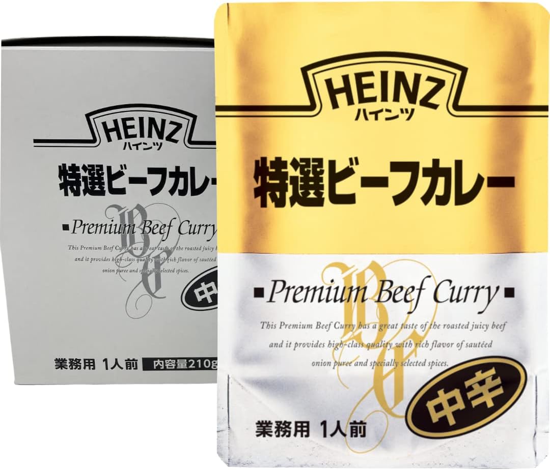 Heinz Special Selected Beef Curry, Commercial Use, Retort Curry, Medium Spicy, 7.4 oz (210 g) x 10 Bags