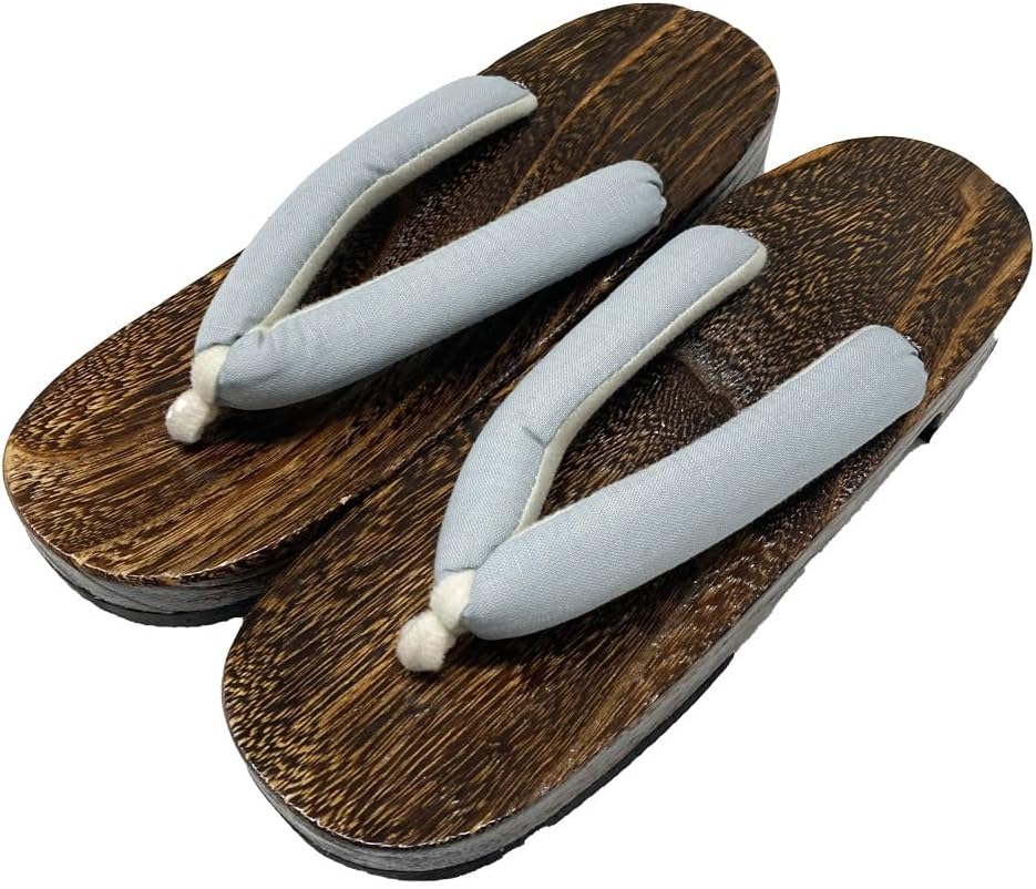 Kyoto Kimono Yuzen Geta Clogs, Women's, Yukata Accessories, Hemp Leaves, Solid Color, Dull Color