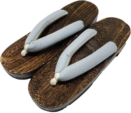 Kyoto Kimono Yuzen Geta Clogs, Women's, Yukata Accessories, Hemp Leaves, Solid Color, Dull Color