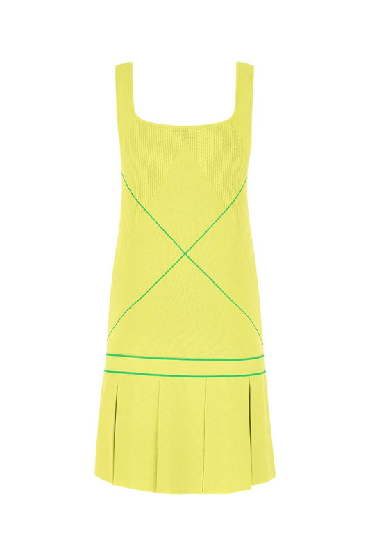 Bottega Veneta Acid Green Viscose Blendドレス - Image 1