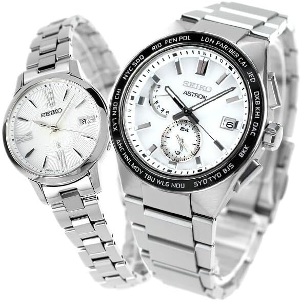 Seiko SBXY049 SSVW205 Astron Wristwatch, Pair of Watches, Couples, Commemorative, Men's and Women's, Pair Box Without Wrapping, Bracelet Type