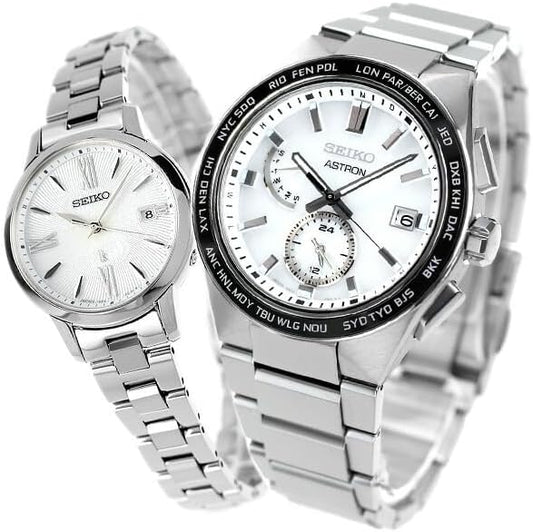 Seiko SBXY049 SSVW205 Astron Wristwatch, Pair of Watches, Couples, Commemorative, Men's and Women's, Pair Box Without Wrapping, Bracelet Type
