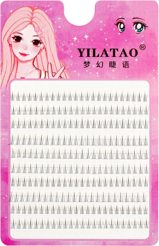 10 Rows Large Capacity False Eyelashes, Lower Eyelashes, Small Flame Design, Natural & Pop Eyelash Accessories