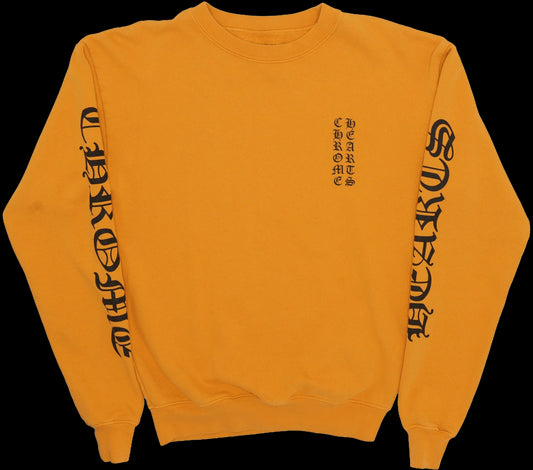 CHROME HEARTS 'VERTICAL LOGO' YELLOW CREWNECK