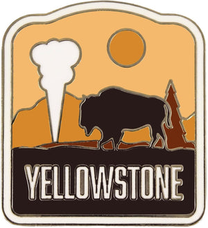 Vagabond Heart Yellowstone Pin – Insignia de solapa esmaltada dura de recuerdo de Wyoming – Pin de metal para viaje de parque nacional Yellowstone para mochila, chaqueta, sombrero, coleccionable para