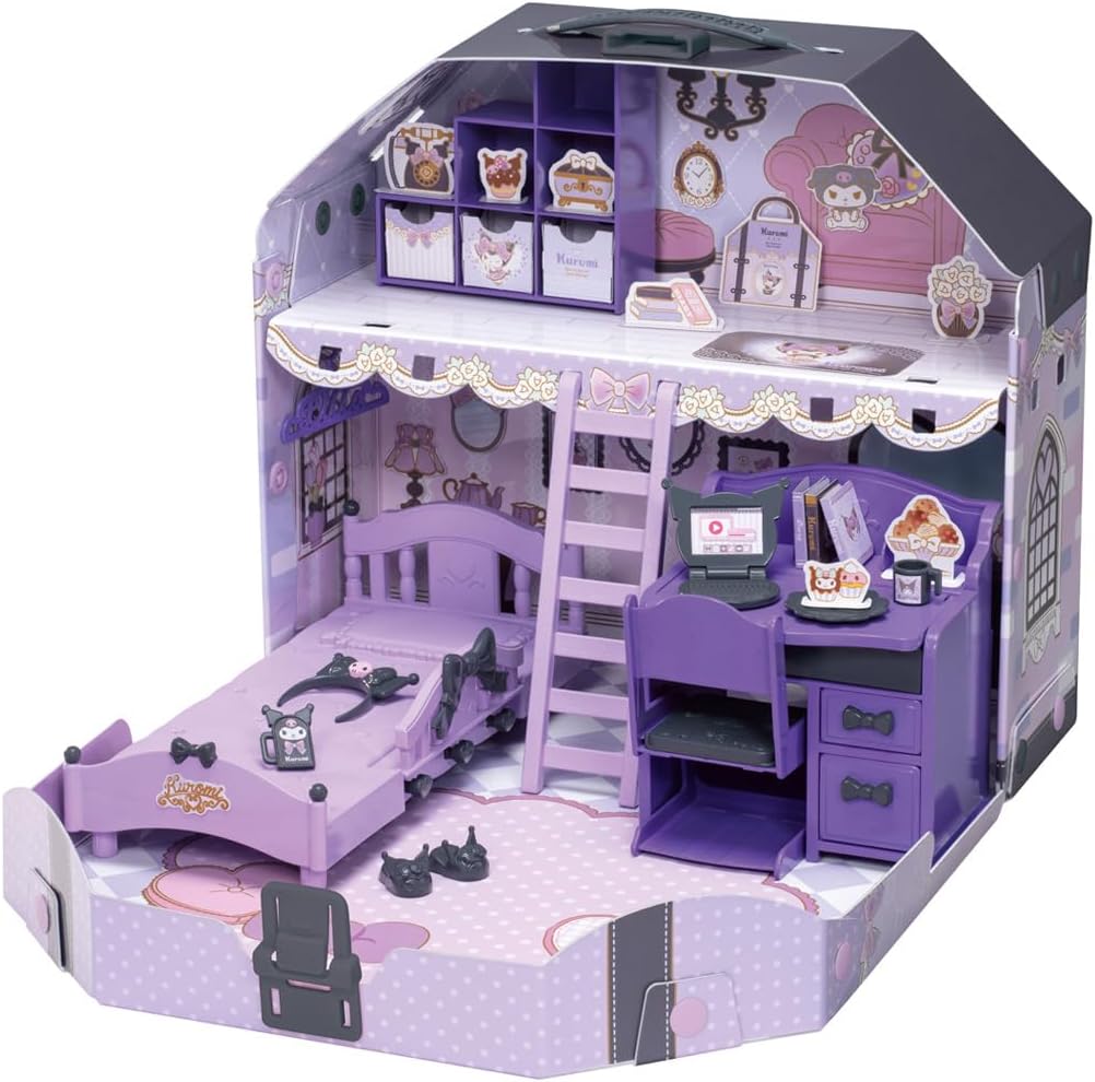 Takara Tomy Licca-chan Cool Kuromi Licca-chan Room Dress-up Pretend Play Toy for Ages 3 and Up