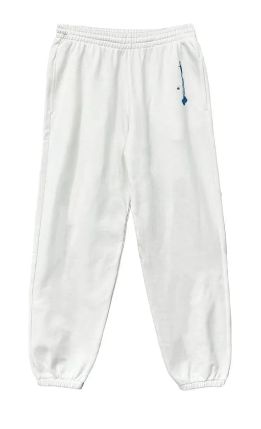 CHROME HEARTS LAS VEGAS EXCLUSIVE 'DICE' WHITE SWEATPANTS