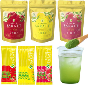 Uji-tawara Tea Plantation Powdered Sencha Tea, Smooth Green Tea Powder, Sencha Green Tea, Japanese Tea, Bottle Tea, Powdered Tea (3 Flavors (3 x 6 bags = 18 bags)) 27493
