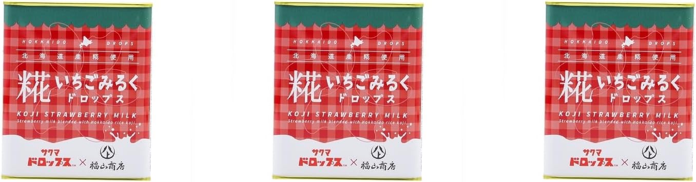 福‌山醸造 糀 いちごみるく ドロップス 77g×3個 飴 キャンディ 苺 糀 お菓子 デザート おやつ